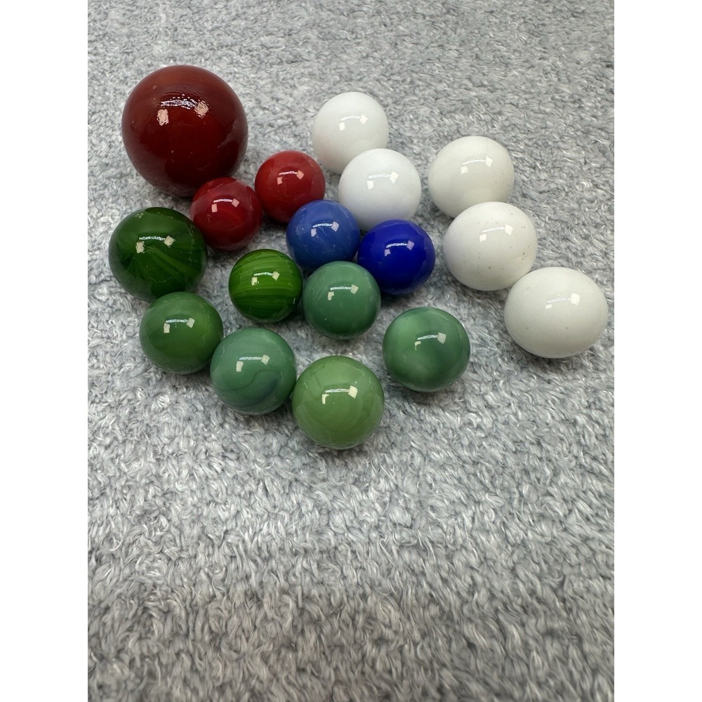 Vintage Assorted Marbles Lot 17 Count
